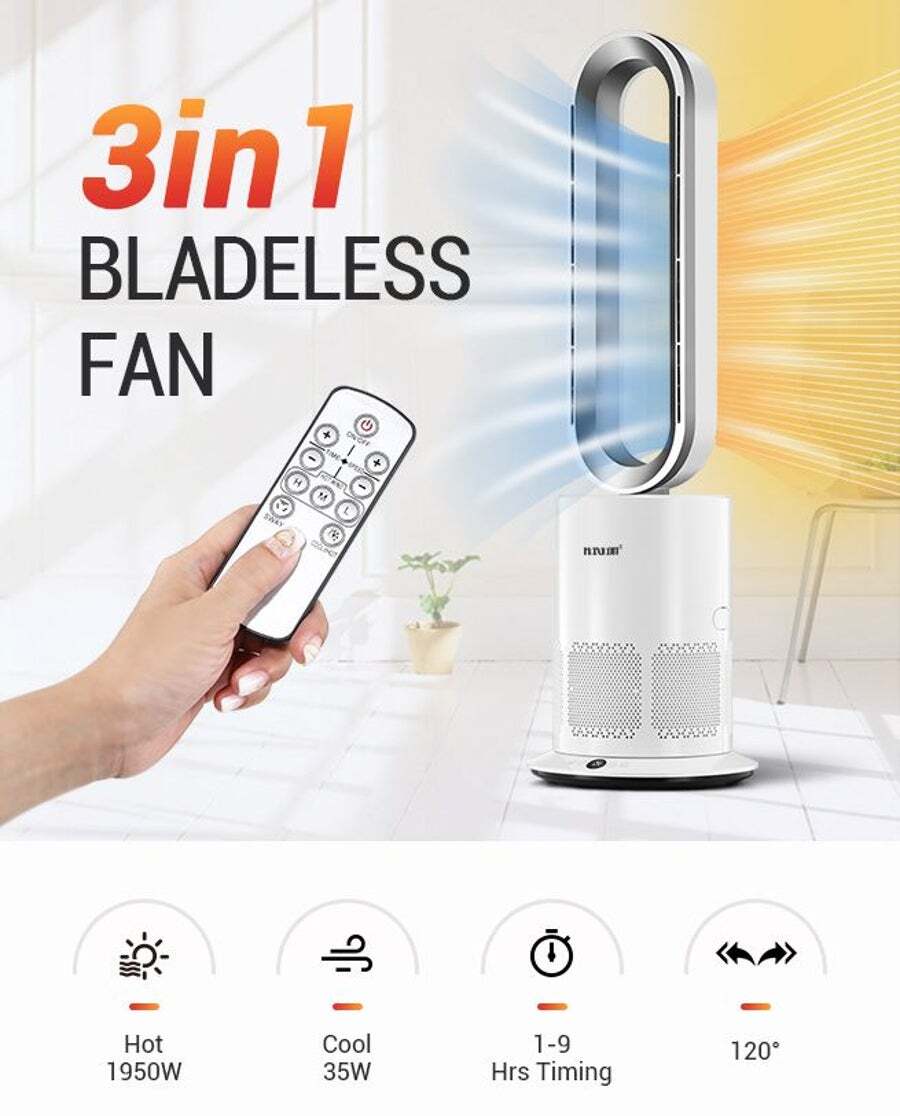Electric Bladeless Fan, Bladeless Fan Heater