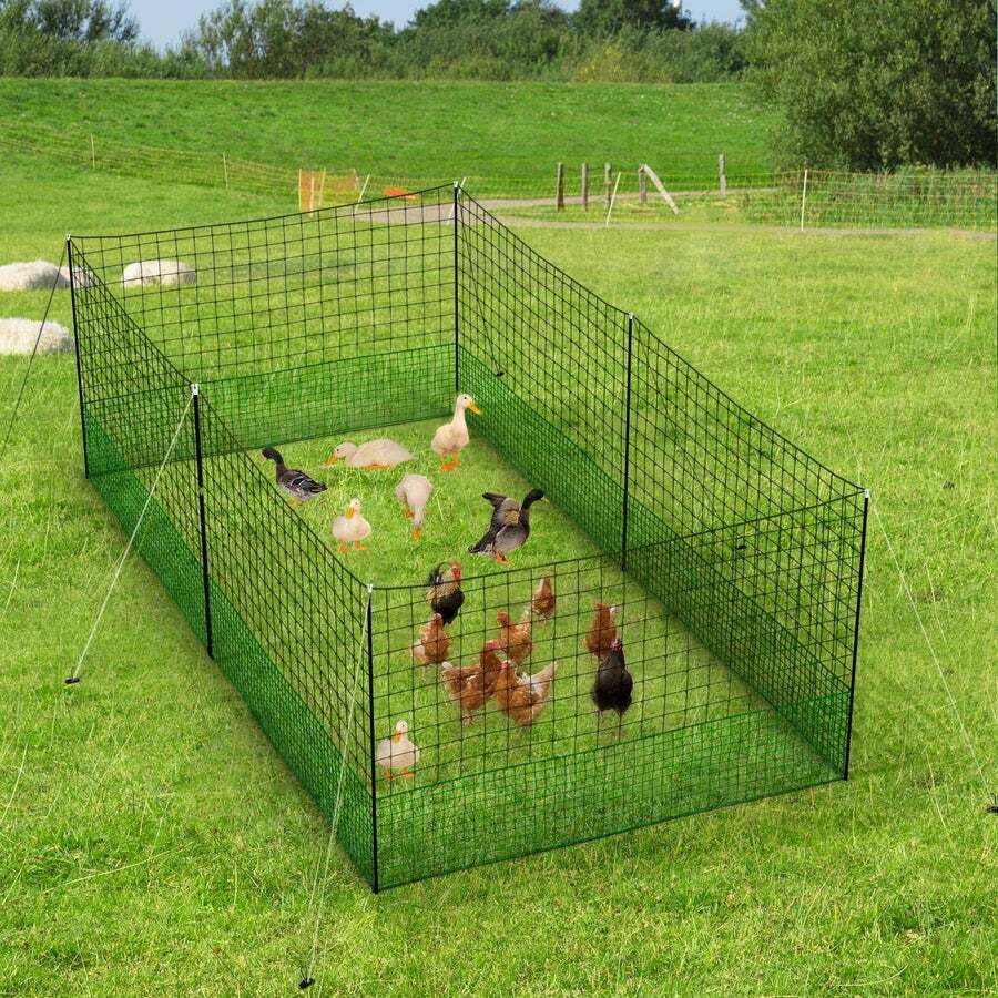 Buy Chicken Run Coop Cage Hen House Chook Pen Fence Enclosure Mesh Net ...