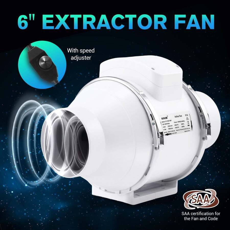 Inline kitchen store extractor fan