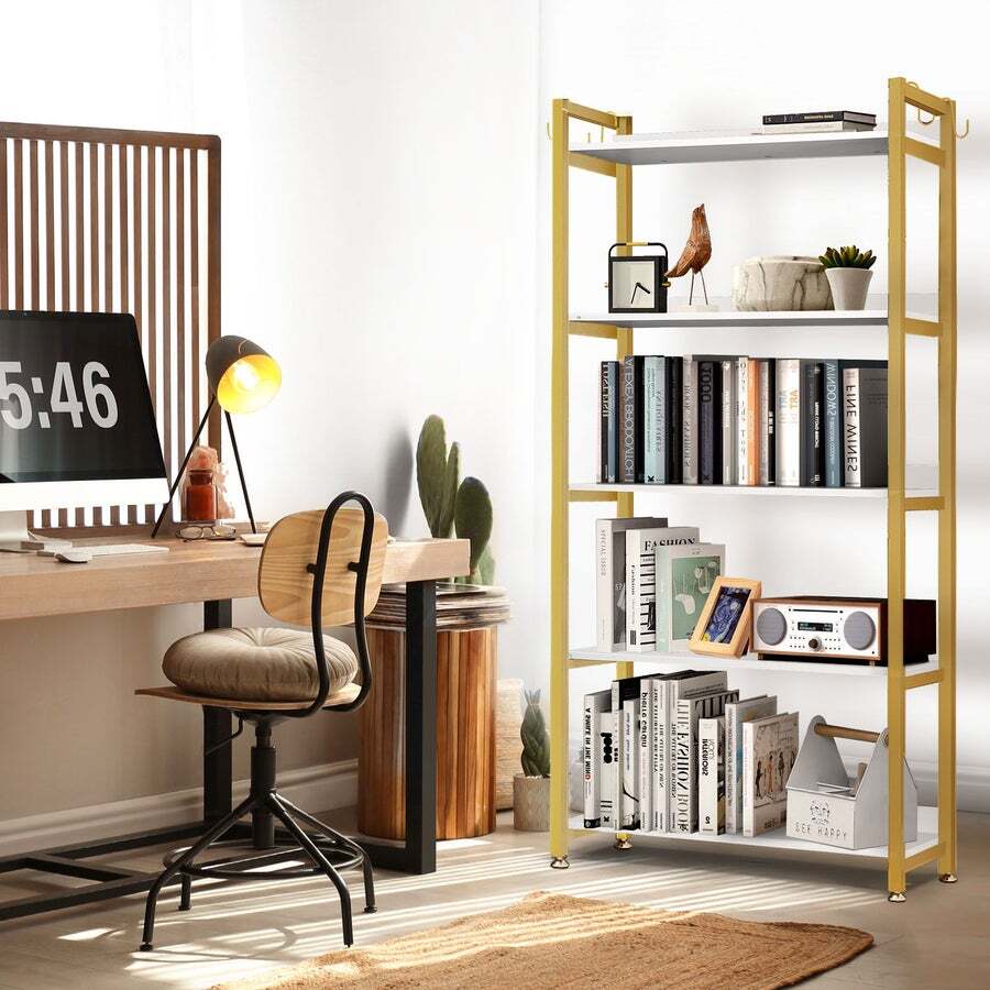 Buy LUXSUITE Bookshelf Bookcase Display Ladder Shelf Book Shelves