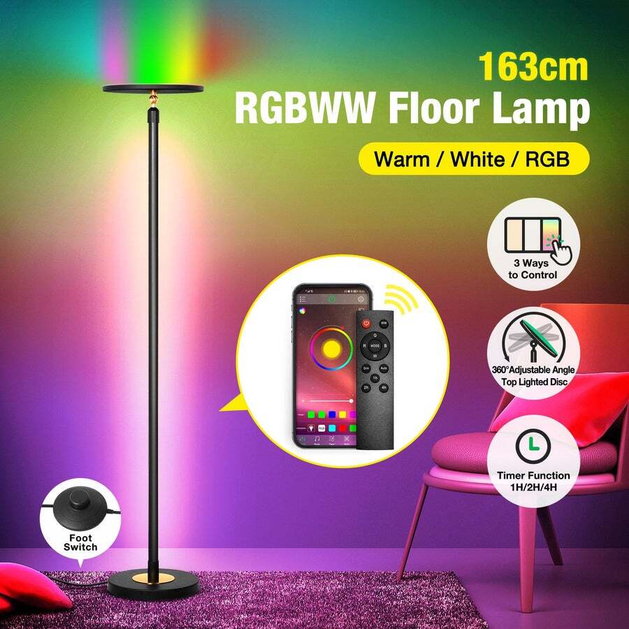 Buy RGBWW LED Floor Lamp Lighting Corner Standing Light APP and Remote