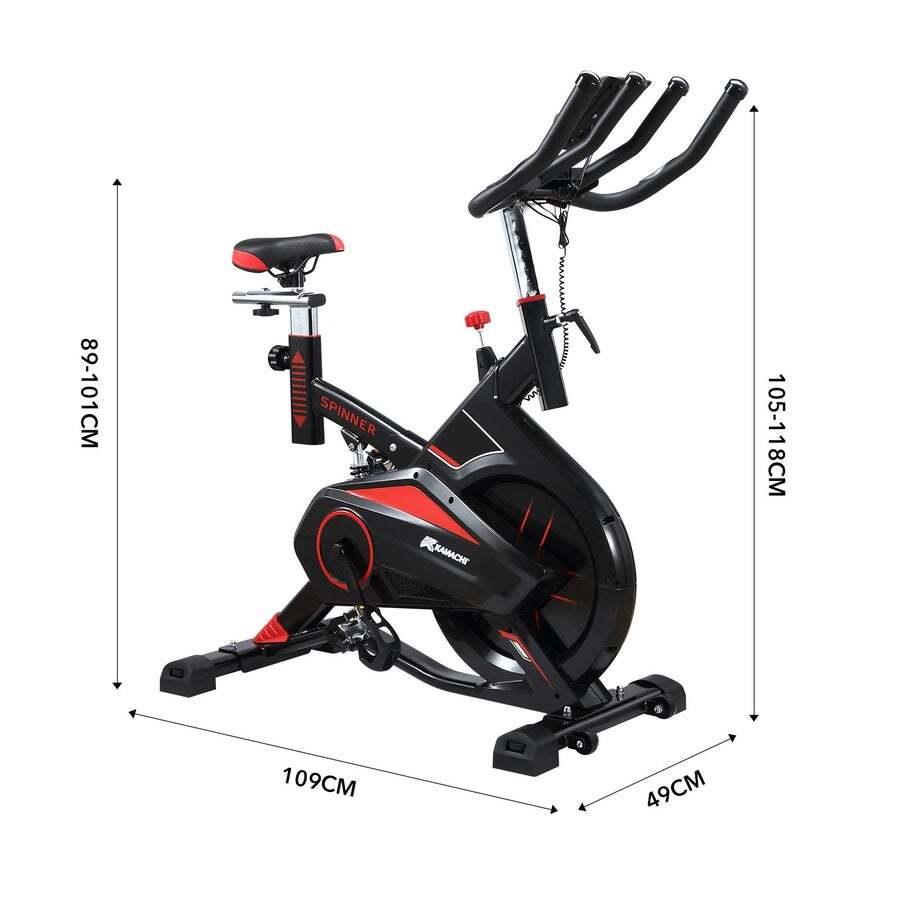 Buy Spin Bike Exercise Bicycle Stationary Fitness 13kg Flywheel