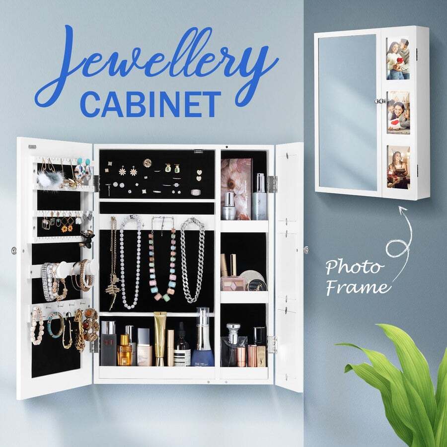 Buy Wall Jewellery Organiser Storage Cabinet Mirror Hanging