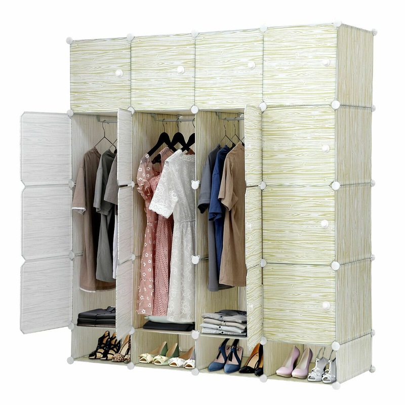 Buy DIY Plastic Wardrobe Toy Rack Box Book Shelf Cupboard Closet