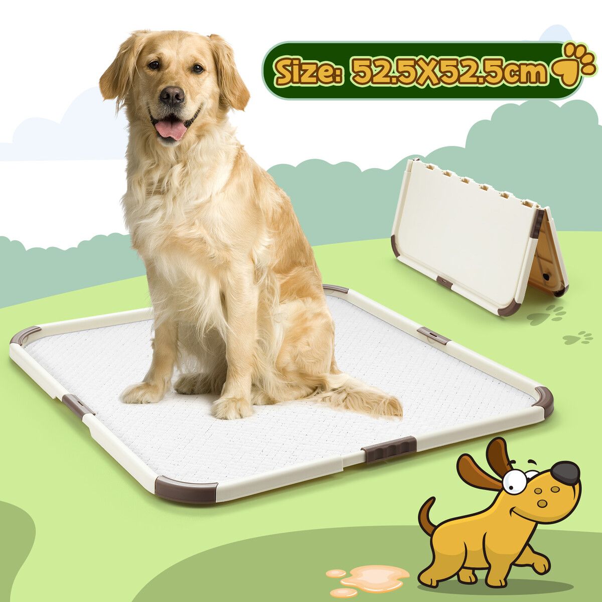 Buy Dog Toilet Puppy Pad Trainer Pet Bathroom House Potty Training Pee Holder Tray Portable ...