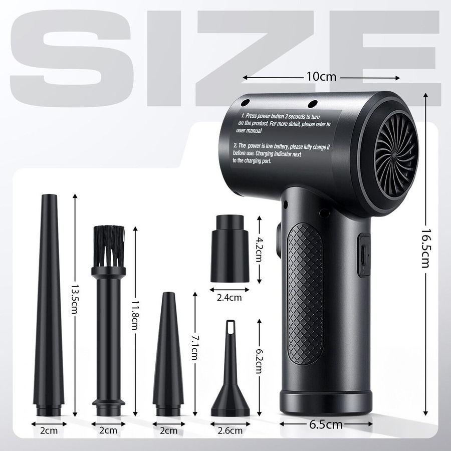 Buy Electric Air Duster Blower Mini Cleaner Inflator Handheld Cordless ...