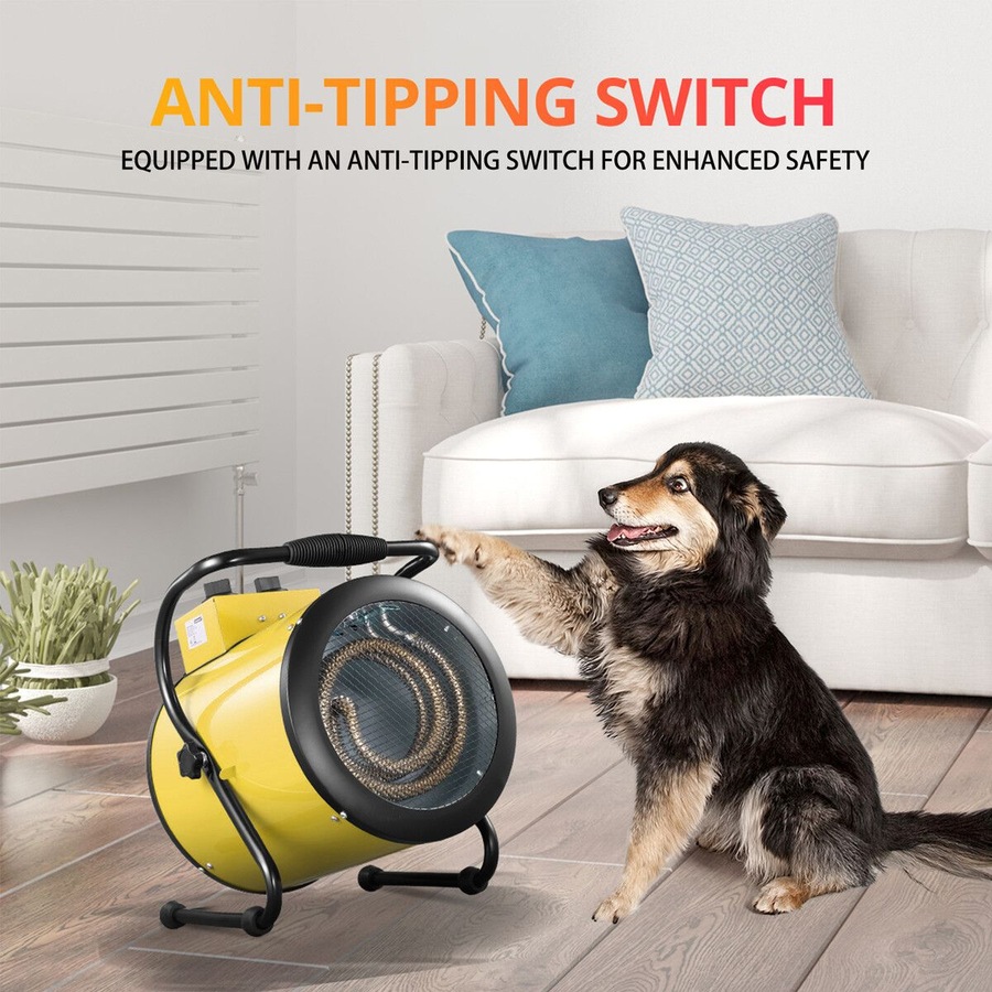 Electric Fan Heater Industrial Portable Room Space Carpet Dryer 3000W Hot Air Blower 2IN1 for Workshop Warehouse Office Fast Heating SAA Free Standing