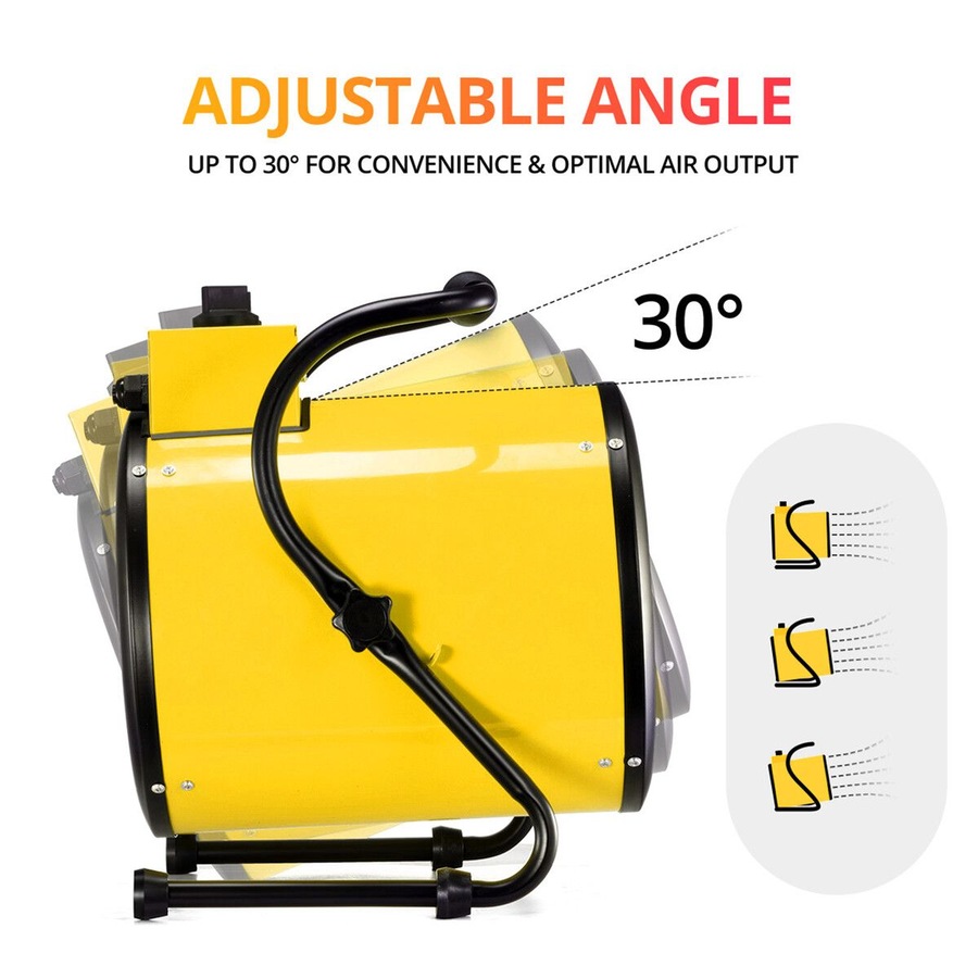 Electric Fan Heater Industrial Portable Room Space Carpet Dryer 3000W Hot Air Blower 2IN1 for Workshop Warehouse Office Fast Heating SAA Free Standing