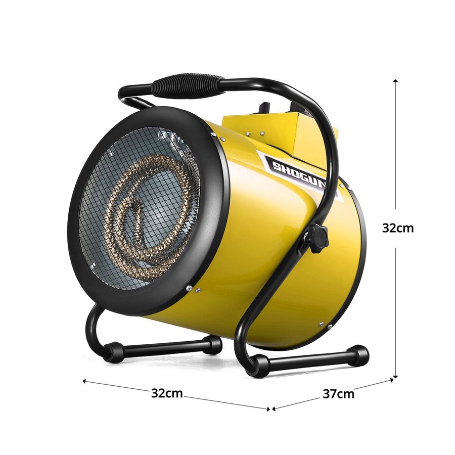 Electric Fan Heater Industrial Portable Room Space Carpet Dryer 3000W Hot Air Blower 2IN1 for Workshop Warehouse Office Fast Heating SAA Free Standing