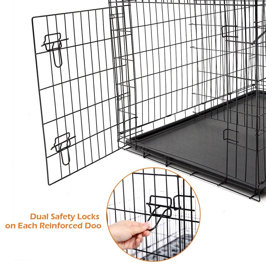 48 inch XL Dog Crate Cage Black