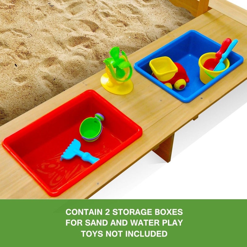 Buy Extra Large Kids Sandbox Wooden Sandpit Outdoor Children Play Set Toy  with Canopy - MyDeal