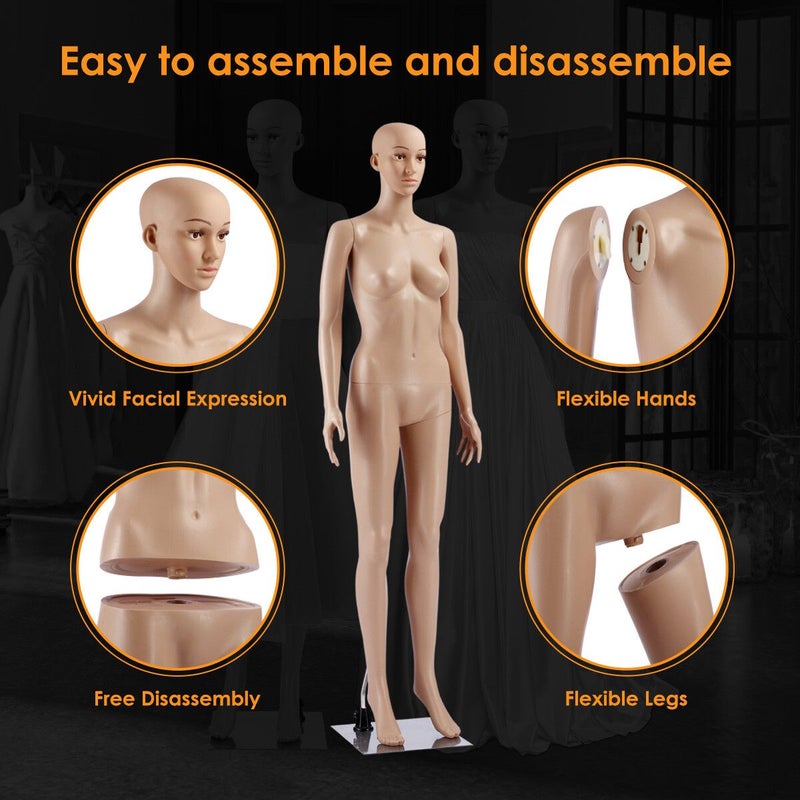 Beige Female Mannequin Torso Dress Form,Sewing Mannequin Body, Adjustable  Mannequin Stand