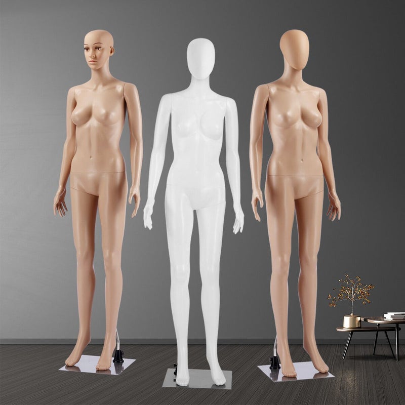  Full Body Mannequin Female Dress Form Display - 70 Manikin  Torso Stand Realistic Mannequin Body for Retail Clothing Shops, White :  Industrial & Scientific