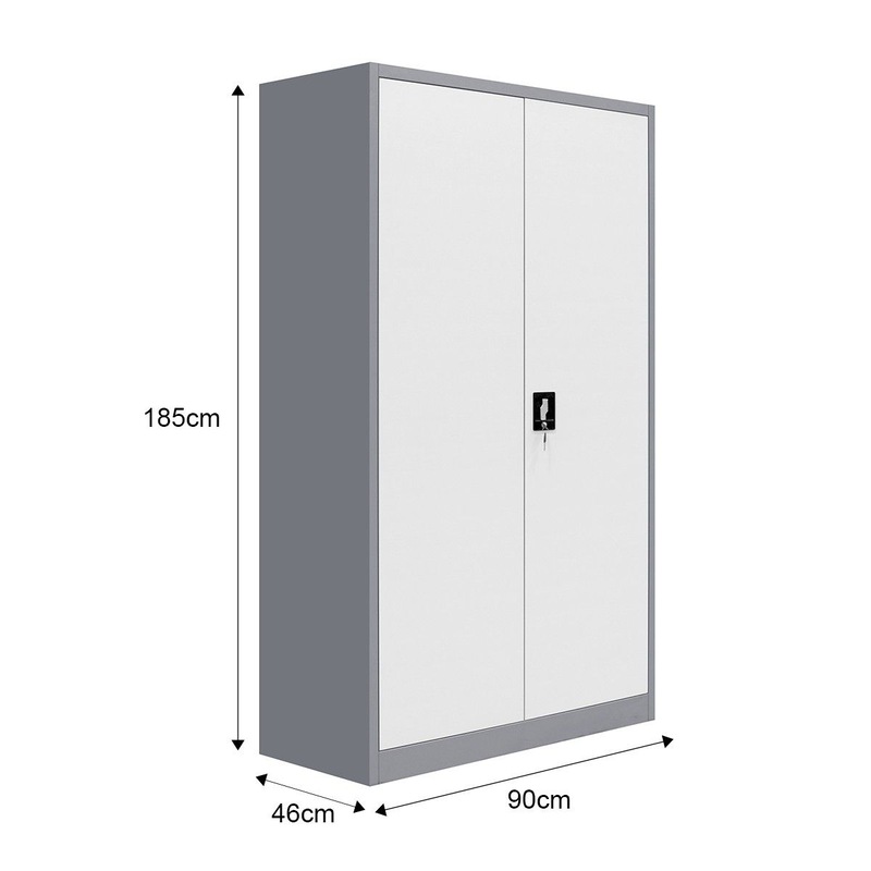 Buy Steel Storage Wardrobe Closet with a Lock door MyDeal