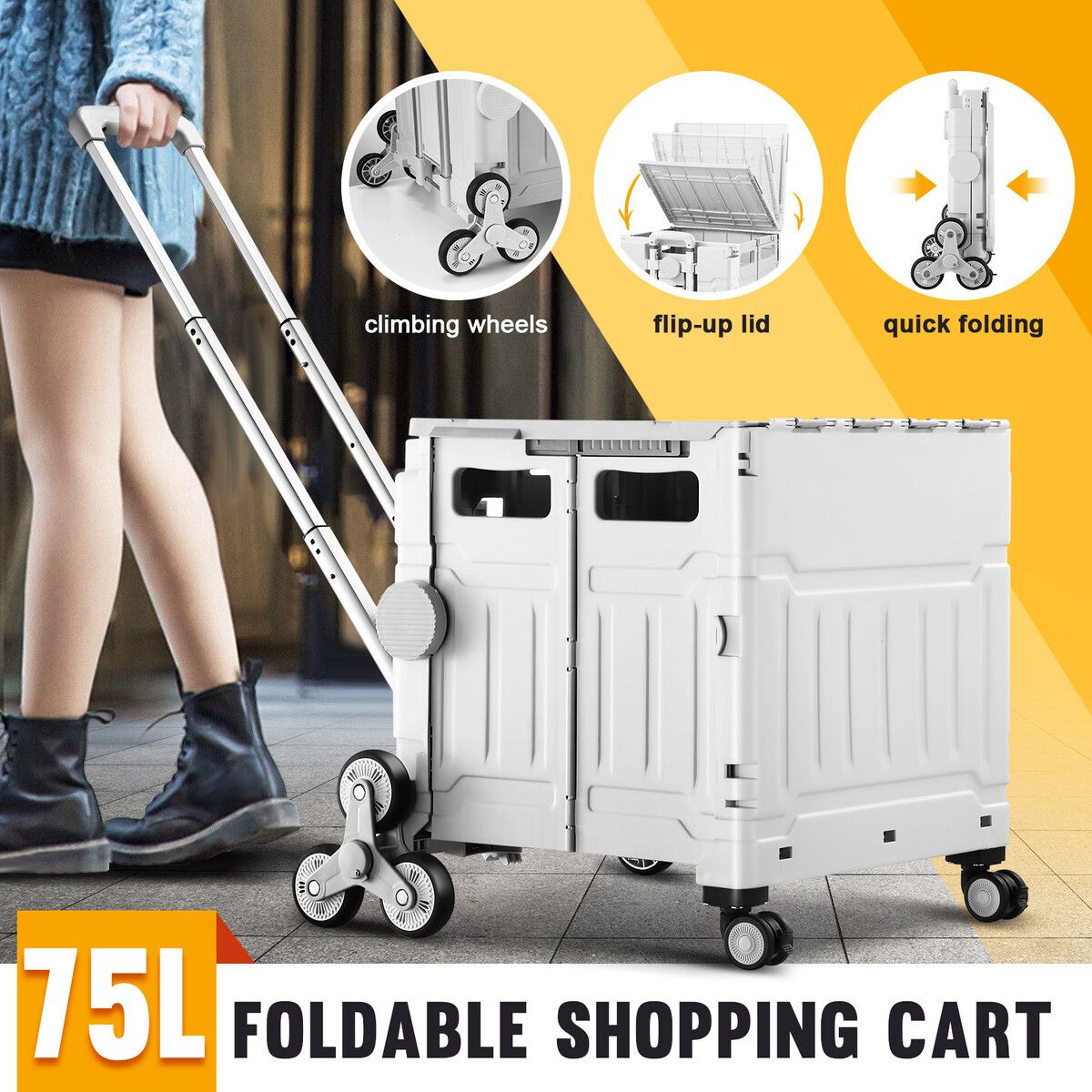 Folding shopping cart online for stairs