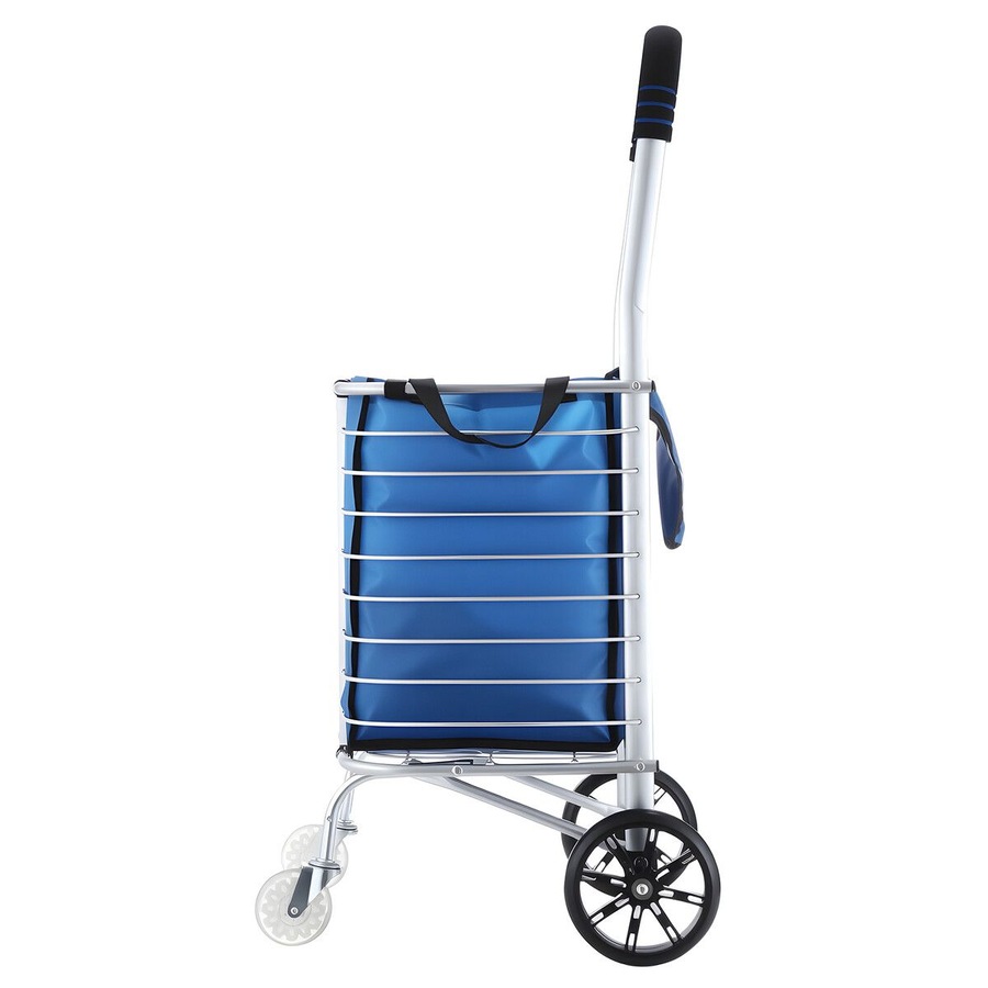 Foldable Shopping Trolley Cart Grocery Bag Storage Basket Waterproof Aluminium Wheeled Utility Granny Market Luggage Dolly Collapsible Folding Portable