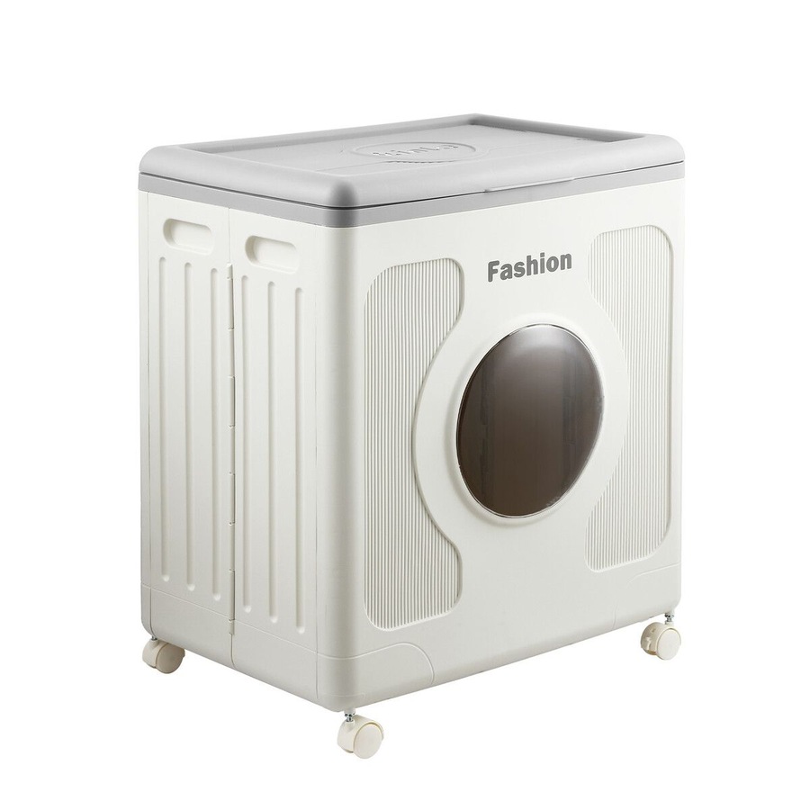 Foldable Storage Box Bin Large Plastic Collapsible Container Organiser Home Playroom for Kids Toys Stuffed Animal Clothes Bedding with Lid Wheels 145L