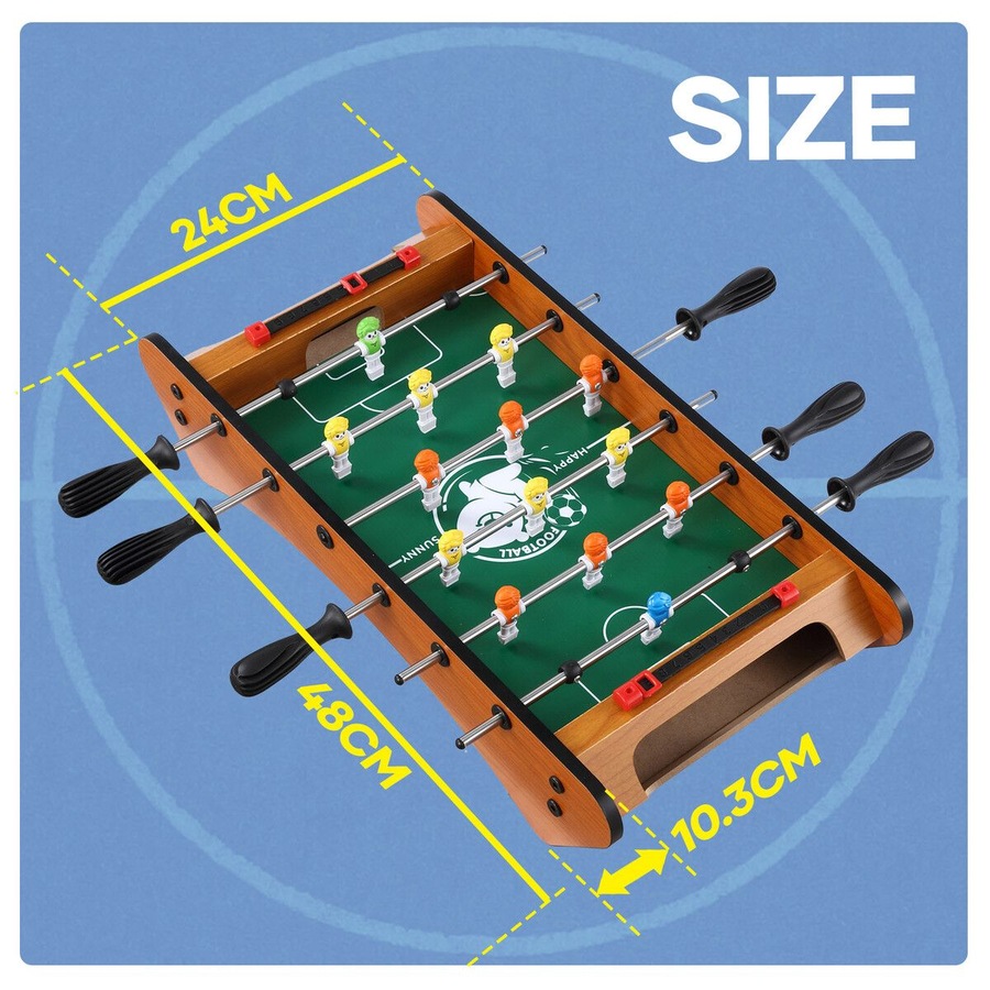 Foosball Table Game Playset Toys Kids Football Shoot Soccer Board Games Play Ground Home Family Night Party Gaming Room Activity Centre Gift 48x24cm