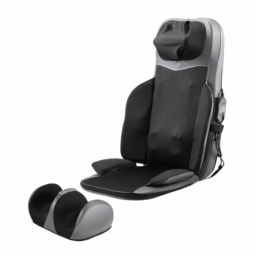 Full Body Massage Cushion Chair Shiatsu Back Neck Massaging Pad Seat Heat Vibration Rolling Kneading with Foot Massager Remote Pillow Homasa