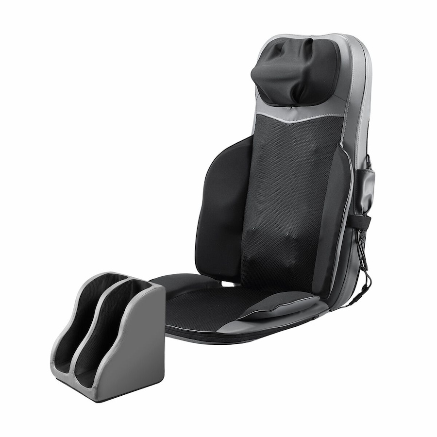 Full Body Massage Cushion Shiatsu Back Neck Massaging Chair Seat Pad Kneading Rolling Vibration Heat with Foot Massager Remote Pillow Homasa