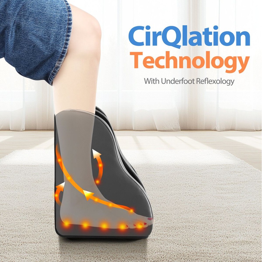 Full Body Massage Cushion Shiatsu Back Neck Massaging Chair Seat Pad Kneading Rolling Vibration Heat with Foot Massager Remote Pillow Homasa