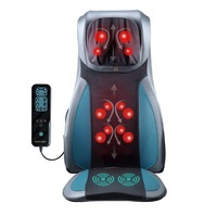 Neck and Back Shiatsu Massage Seat Cushion Chair Blue