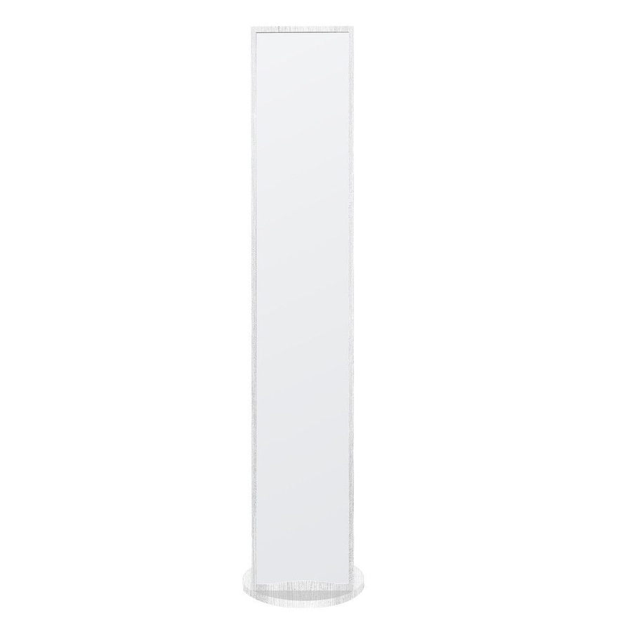 Full Length Mirror Tall Floor Free Standing Body Long Dressing Makeup Hallway Bedroom Coat Rack Vintage Rotatable Storage White 30x20x164cm