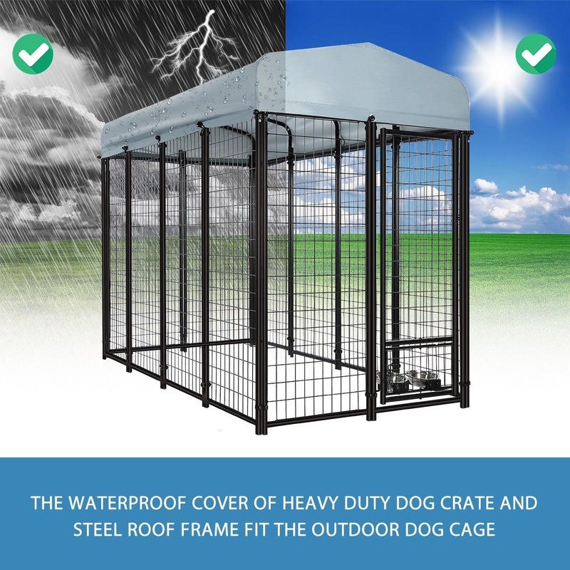 Buy Galvanised Steel Dog Kennel Enclosure Pet Playpen Fence with Fabric