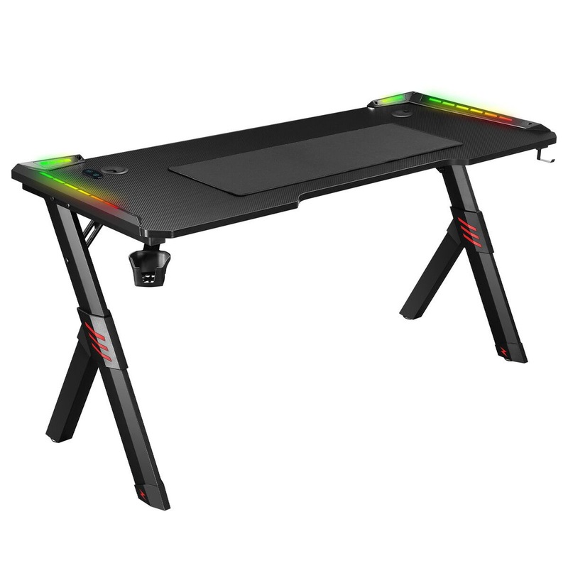 Buy Gaming Desk Office Computer Racer Table Desktop 140CM RGB LED
