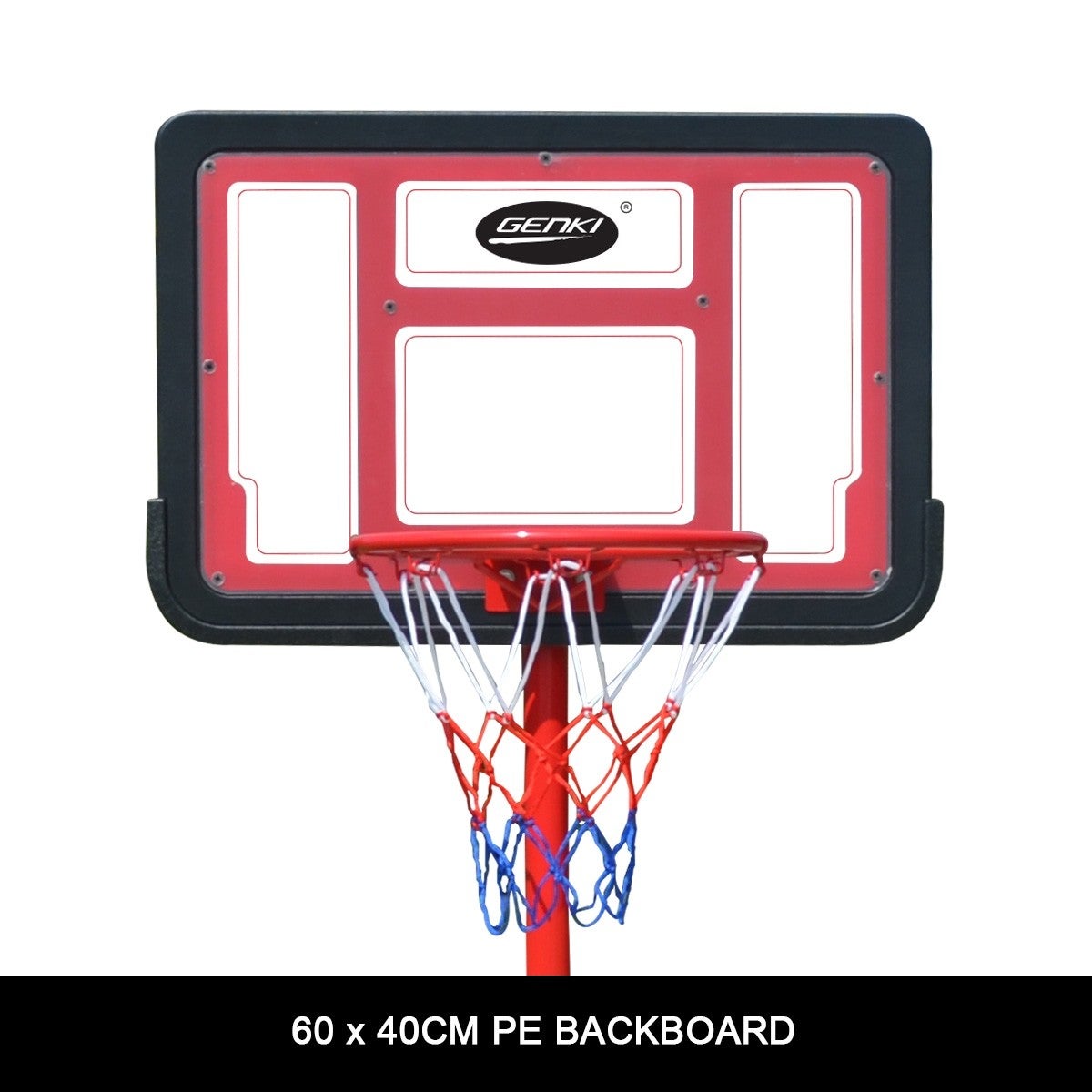 Genki Kids Basketball Hoop Stand 1.65m Adjustable Net Ring Ball Set Portable 