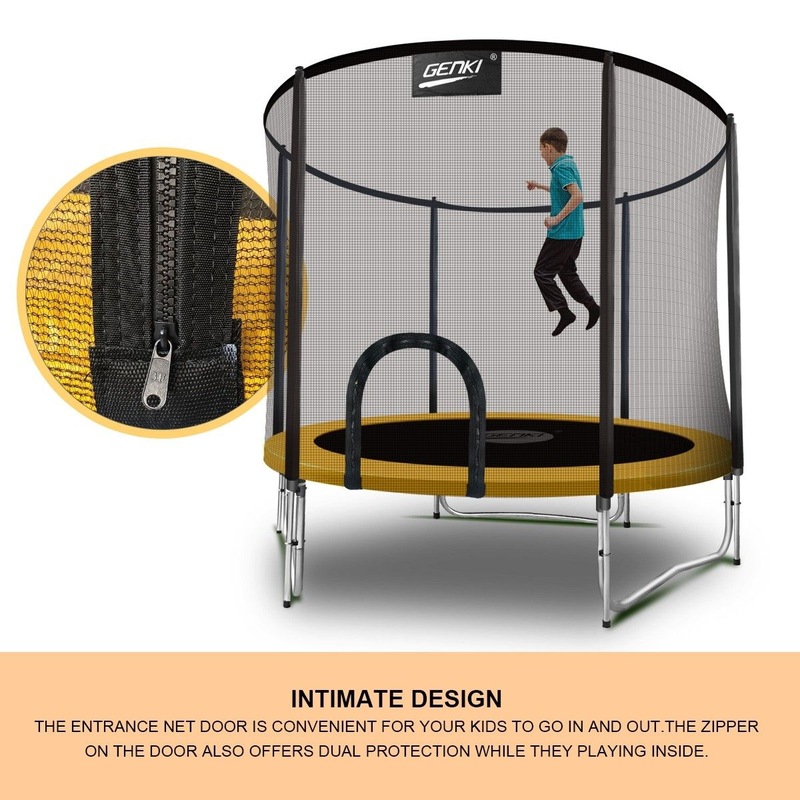 Buy Genki 10ft Trampoline with Safety Enclosure Net MyDeal