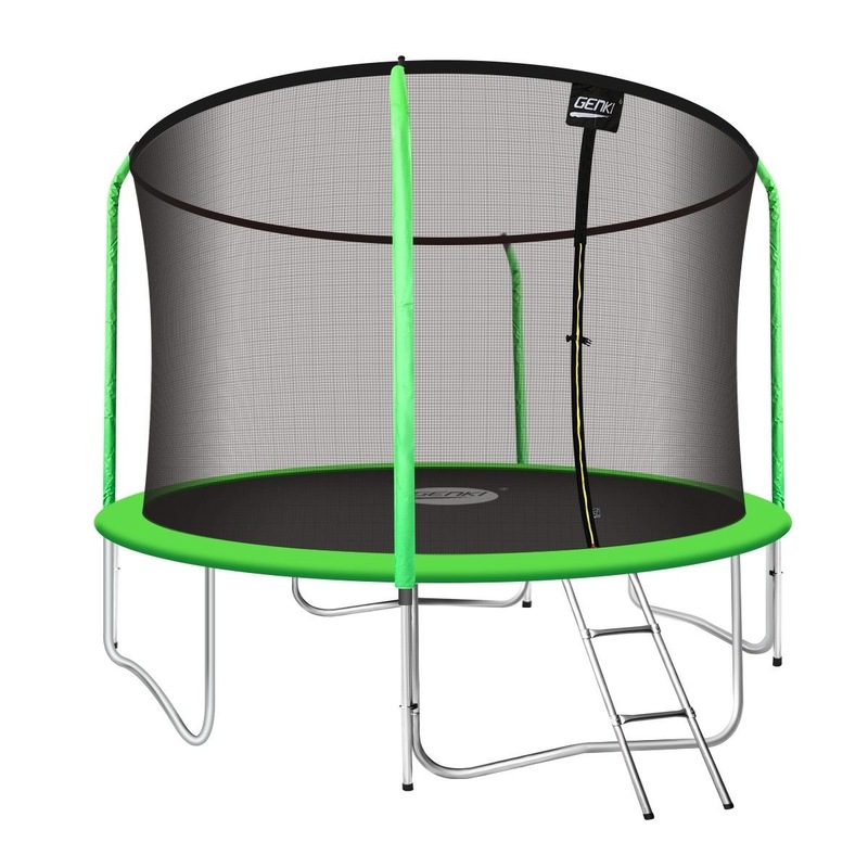 Buy Genki 12FT Trampoline Set with Safety Enclosure Net with Ladder ...