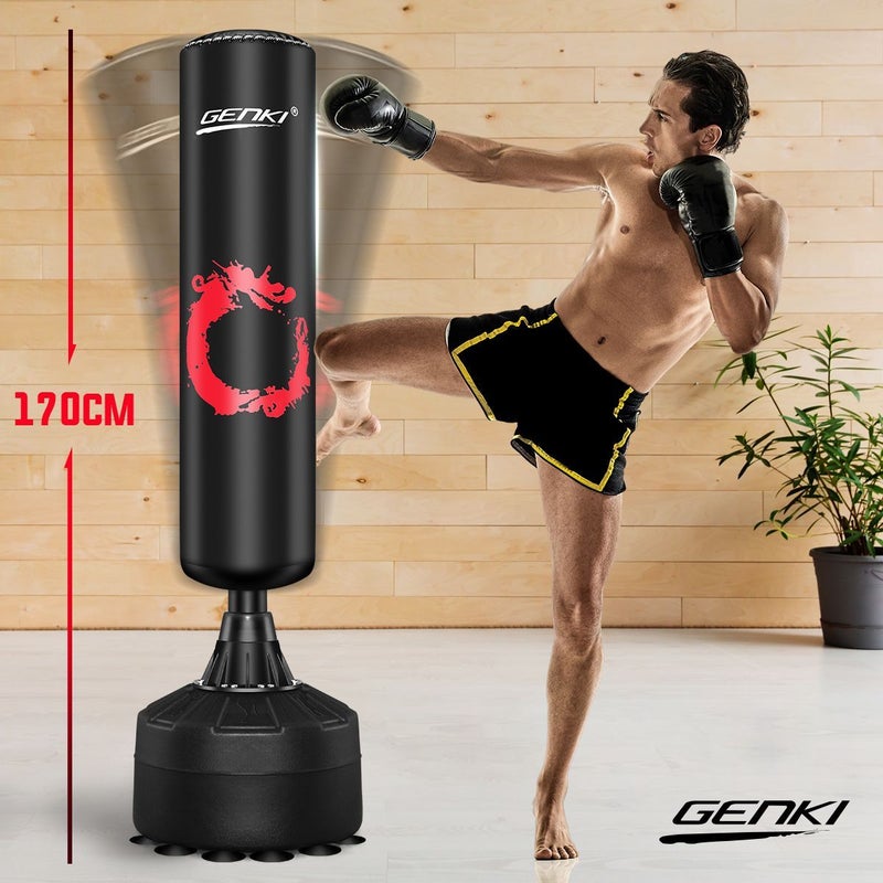 Free Standing Boxing Punch Bag 6FT Kick Martial Art mma Heavy Duty Adult  Stand