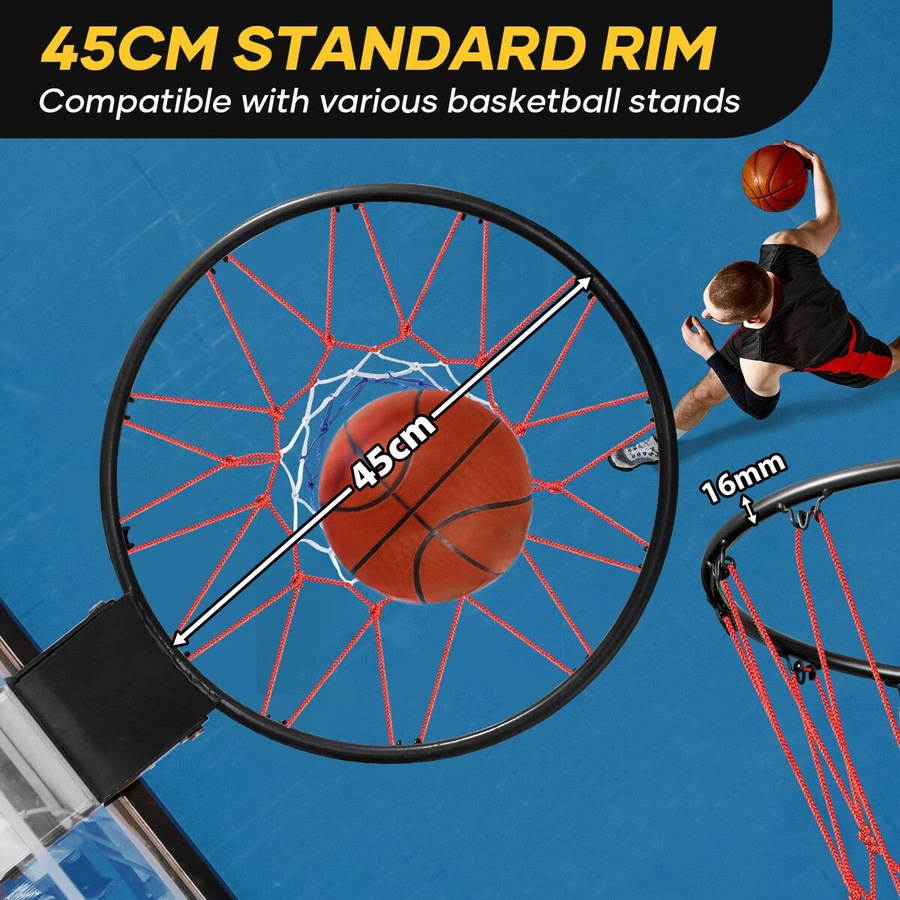 Buy Genki Indoor Basketball Hoop Ring Rim Goal Net Outdoor Door Wall ...