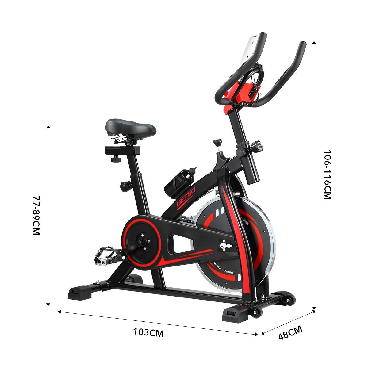 Buy GENKI Spin Exercise Bike Indoor Cycling Bike Training Bicycle