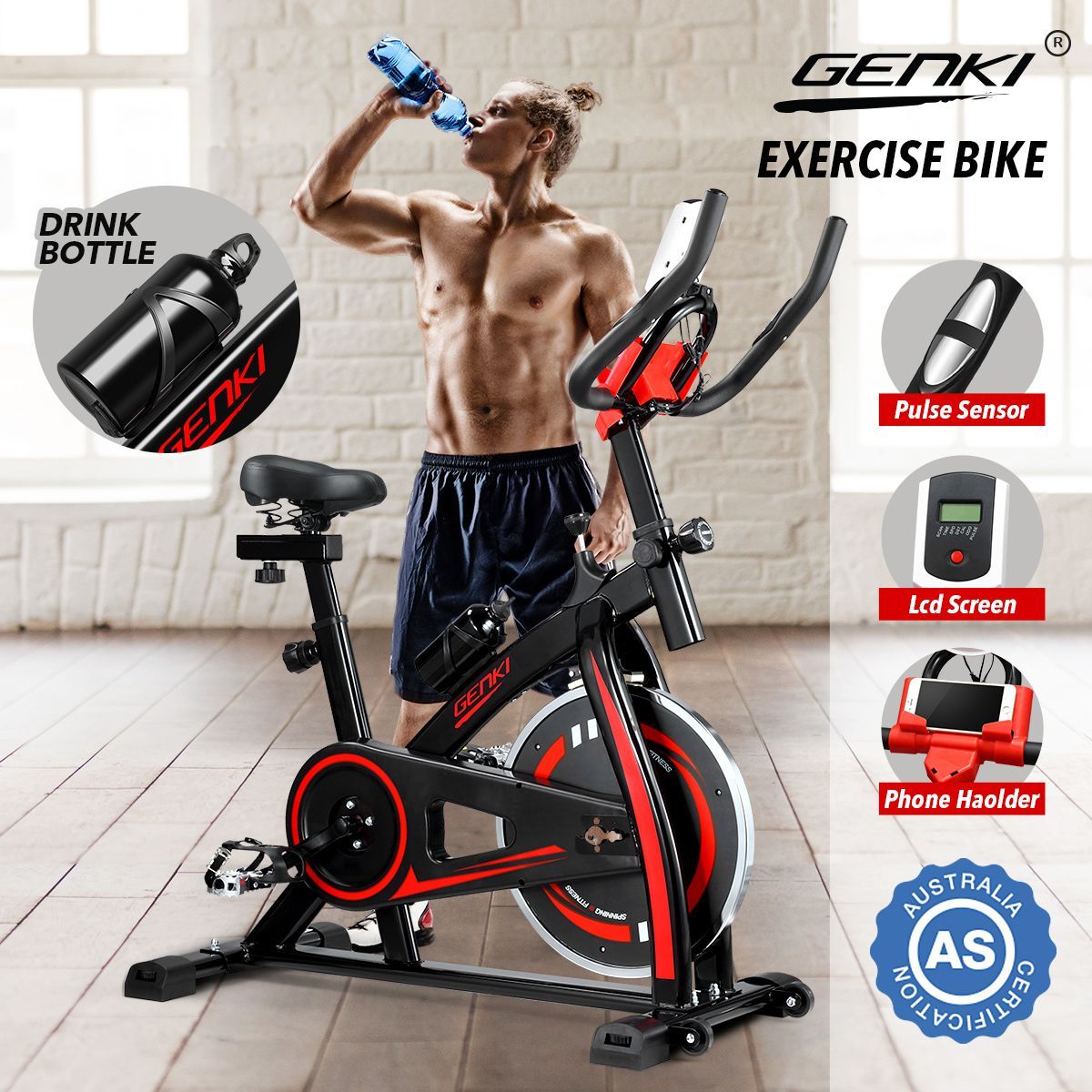 Buy GENKI Spin Exercise Bike Indoor Cycling Bike Training Bicycle