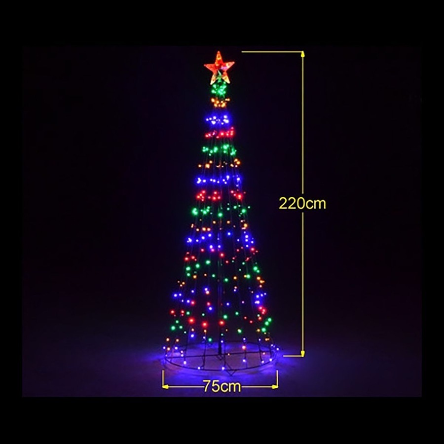 Giant Multi-Colour LED Christmas Tree -2.2M