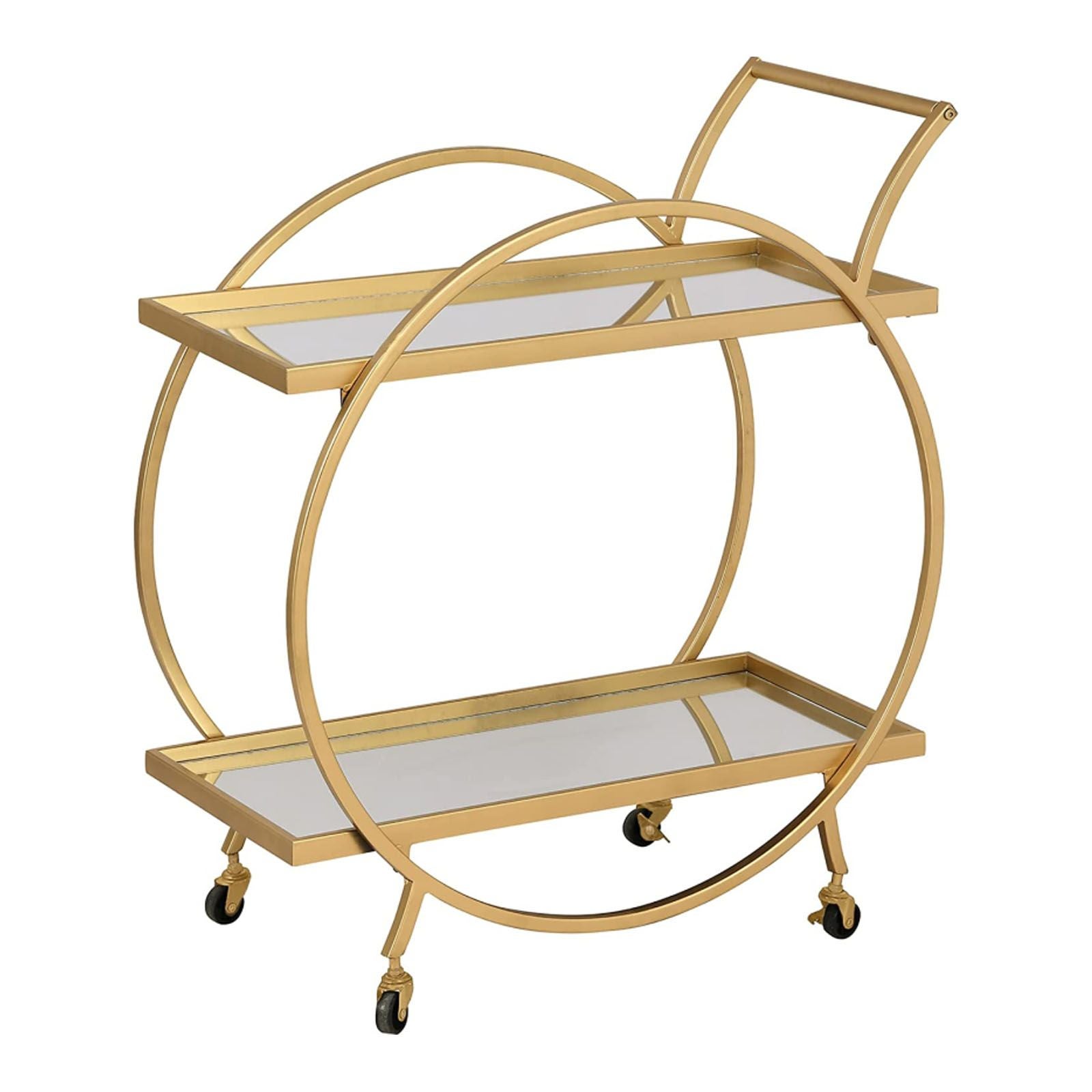 Buy Gold Bar Cart Drinks Trolley Coffee Wine Tea Kitchen Serving