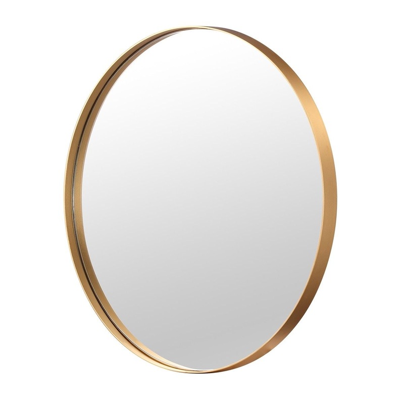 Buy Gold Large Round Mirror Decorative Wall Mirror 60cm - MyDeal