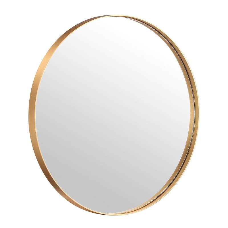 Gold Large Round Mirror Decorative Wall Mirror 80cm - MyDeal