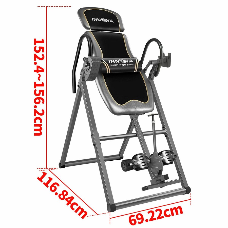 Gravity Inversion Table Back Stretcher Inverter with Adjustable Headrest Home Gym Fitness Machine
