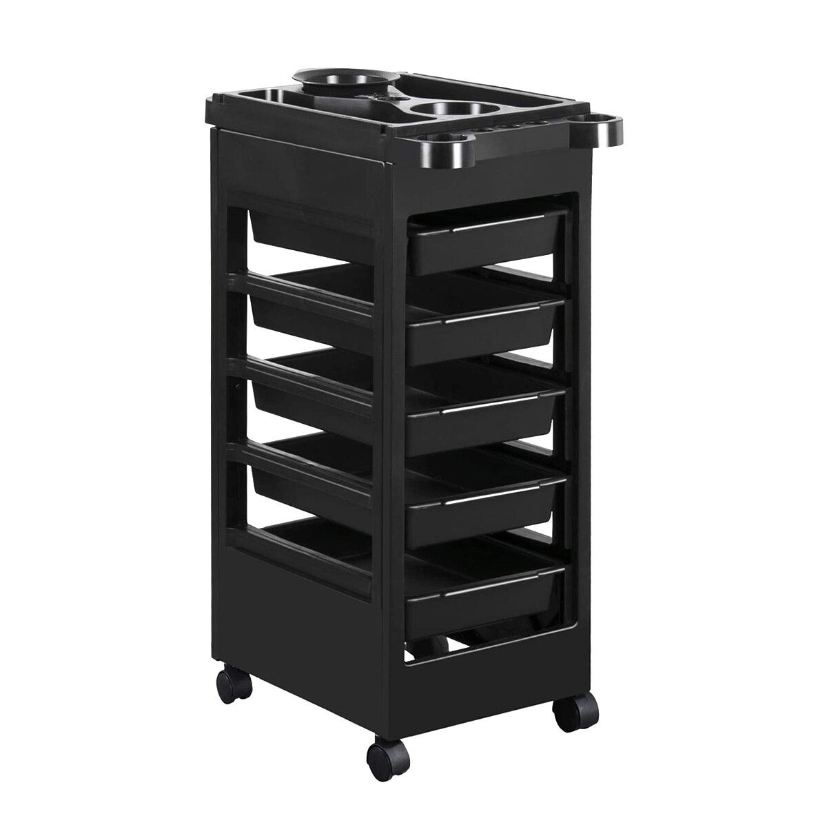 Hairdressing Trolley Storage Rolling Tool Cart Salon Furniture on Wheels 6 Tiers 5 Tray