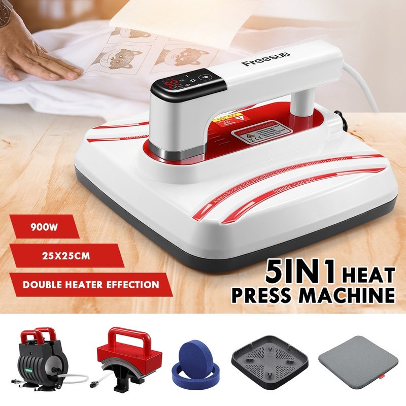 Mini Heat Press Machine T-Shirt Printing Easy Heating Transfer Press Iron  Machines with Viration Motor for Clothes Bags Hats