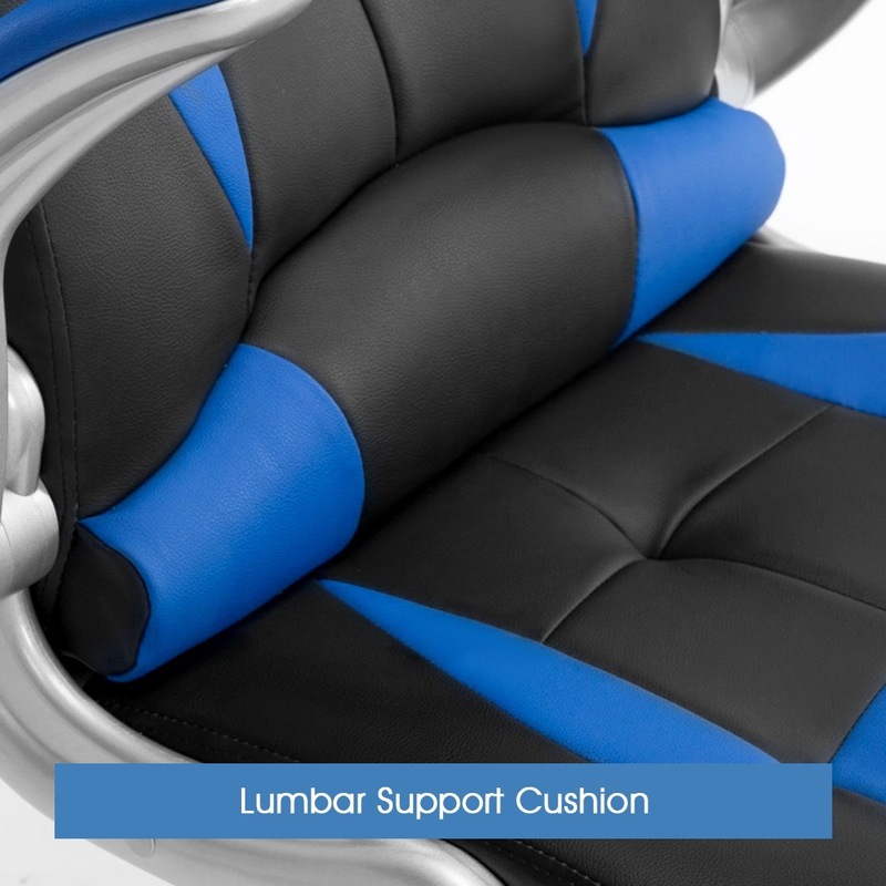 Buy Neader PU Office Computer Chair Gaming Racing Chair Black & Blue