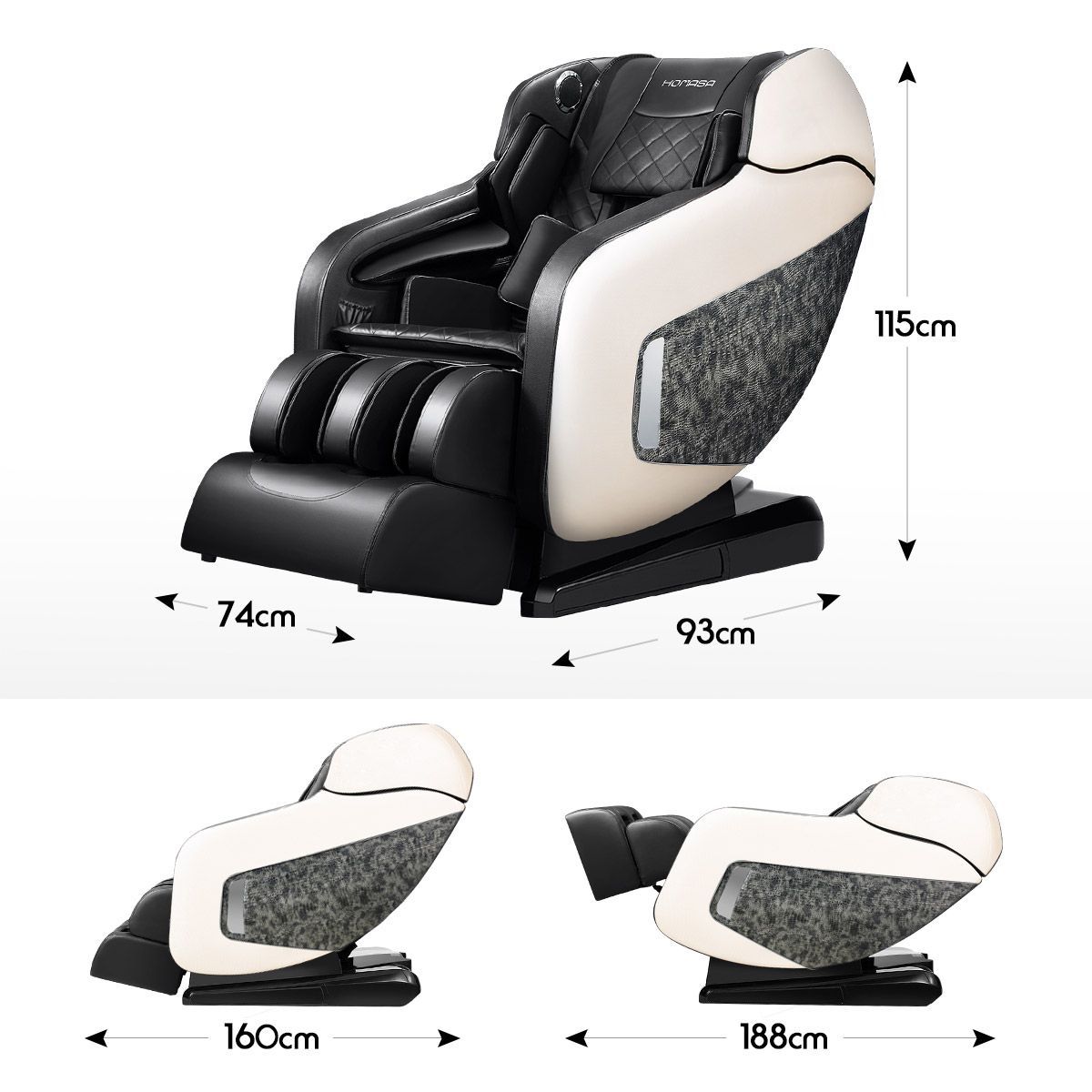 HOMASA 4D Electric Massage Recliner Chair Zero Gravity Massager Off