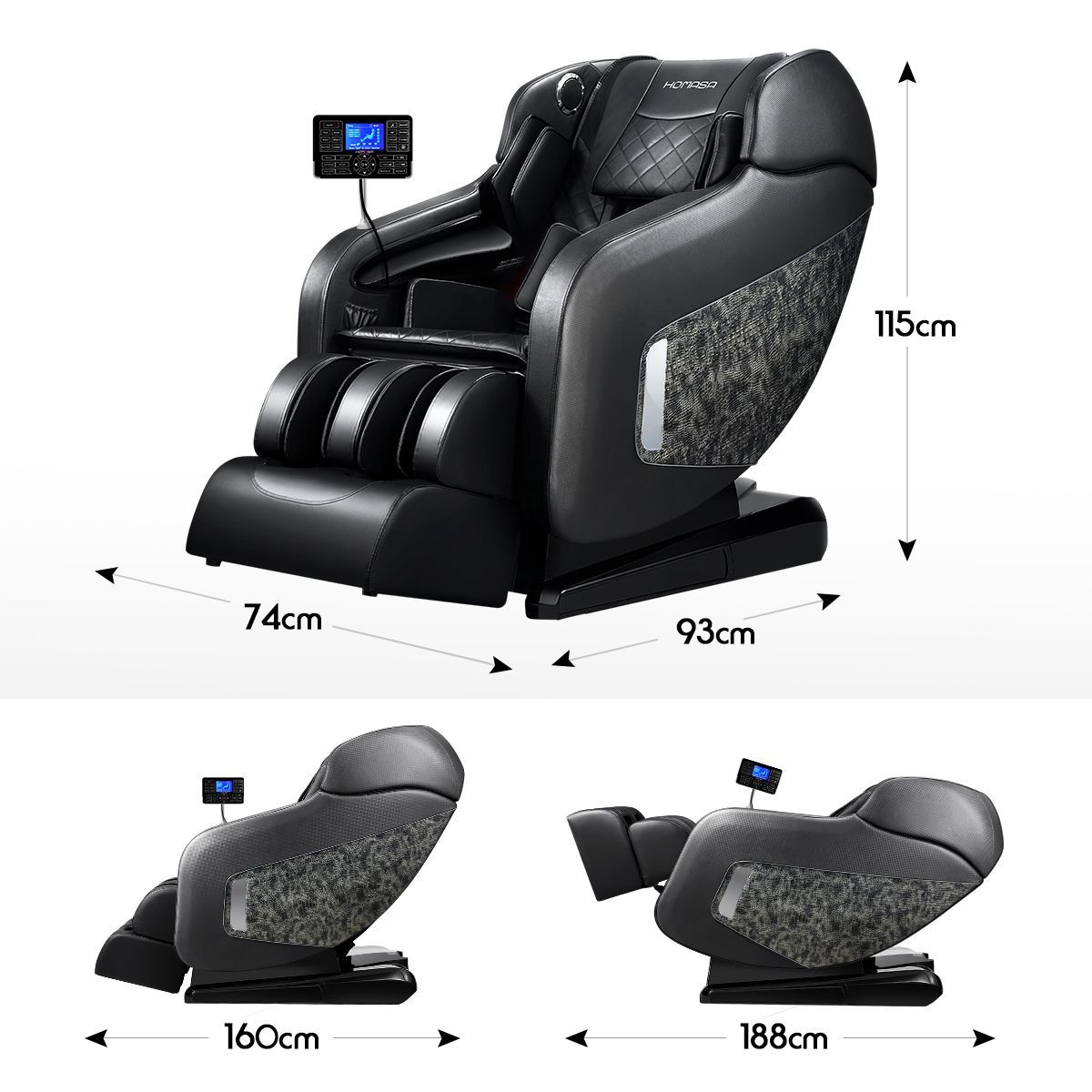 Buy HOMASA 4D Massage Chair Electric Recliner Zero Gravity