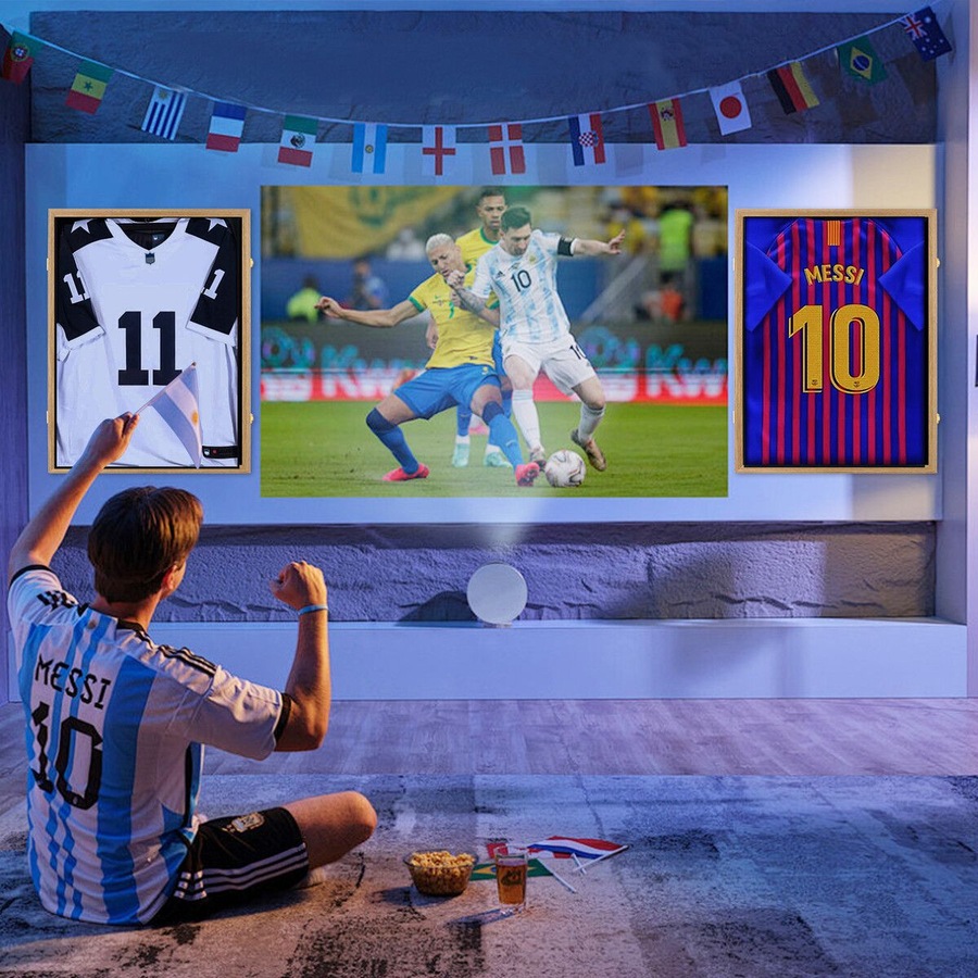 Jersey Shadow Box Frame Sports Memorabilia Display Case Wall Mounting Showcase Football Basketball Hockey Custom Shirt Framing Cabinet with Locks