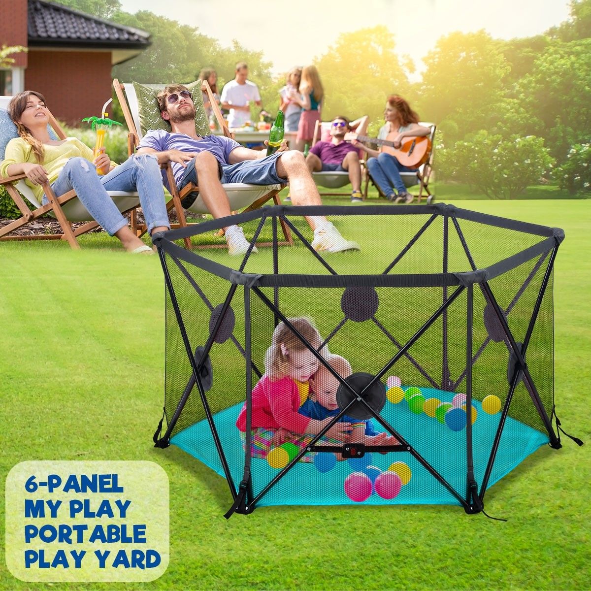 Summer infant 6 hot sale panel play yard