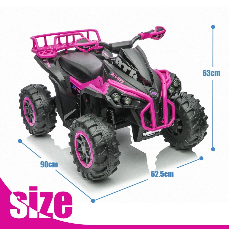 Kids Electric ATV Ride On Car Quad Bike 12V Vehicle Toy 4 Wheeler Motorised Rechargeable Battery MP3 USB LED Children