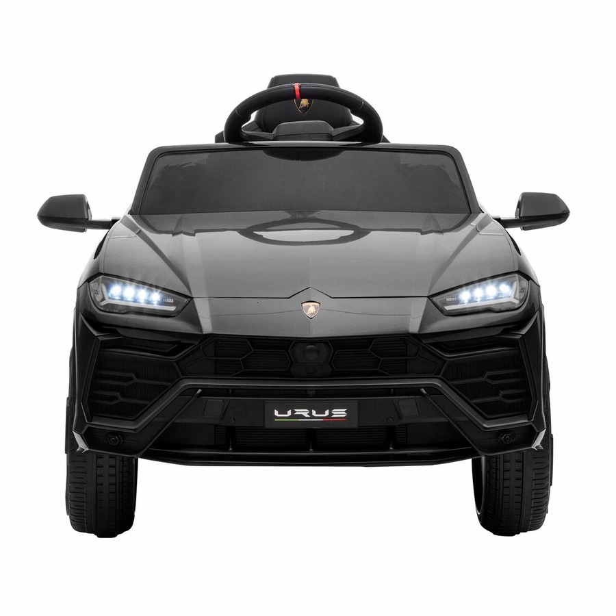 Kids Electric Car Toy RC Ride On Parental Remote Control 12V Pedal Off Road Vehicle Lamborghini Urus Licensed Black with Bluetooth MP3 Light